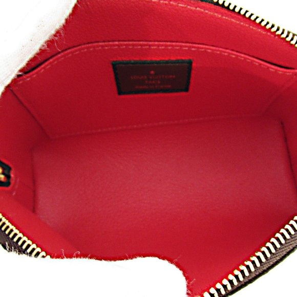 LOUIS VUITTON Pochette Cosmetic PM Pouch purse Damier canvas Brown Used - Picture 6 of 8